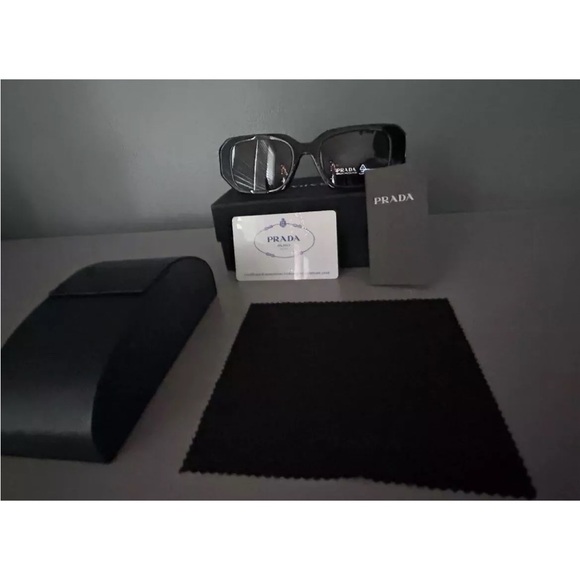 Prada PR190 1AB5S154 Women's Sunglasses 49 mm Black / Dark Grey Lens - Picture 3 of 9